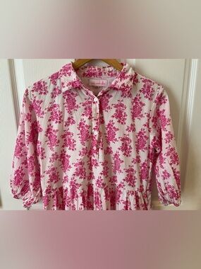 Mary Marshmallow Anna Dress Floral Block Cottagecore  Sz: XS